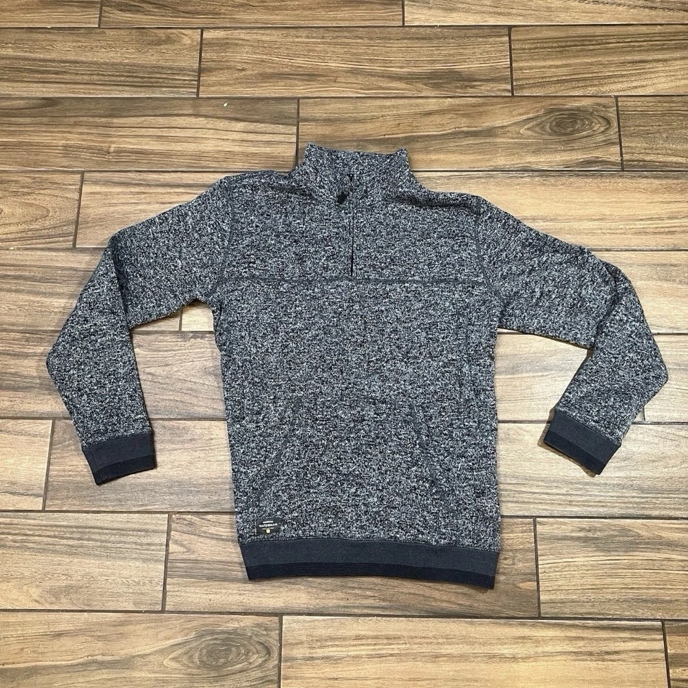 Quiksilver Waterman Collection Sweater Men Large 1/4 Zip Knit Pullover